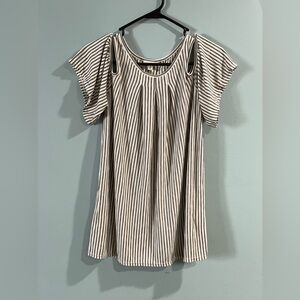 Striped Cold Shoulder Blouse